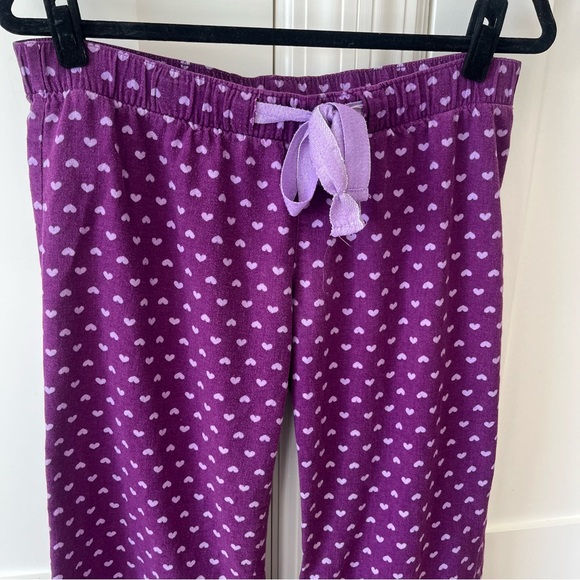 Old Navy Intimates Heart Print Sleep Pajama Pants Purple Sz M - Picture 4 of 16